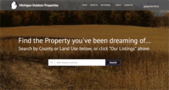 Desktop Screenshot of michiganoutdoorproperties.com